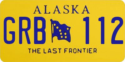 AK license plate GRB112