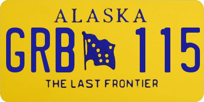 AK license plate GRB115