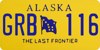 AK license plate GRB116