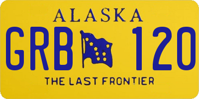 AK license plate GRB120