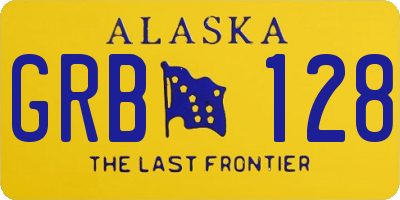 AK license plate GRB128