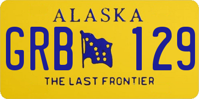 AK license plate GRB129