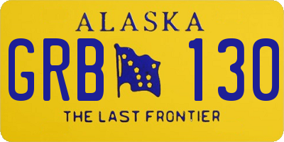 AK license plate GRB130