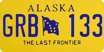 AK license plate GRB133