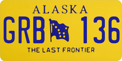 AK license plate GRB136