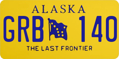 AK license plate GRB140
