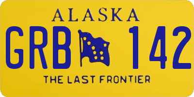 AK license plate GRB142