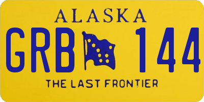 AK license plate GRB144