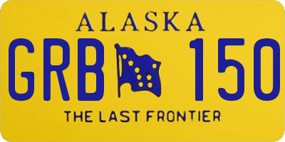 AK license plate GRB150