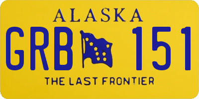 AK license plate GRB151