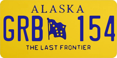 AK license plate GRB154