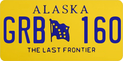 AK license plate GRB160