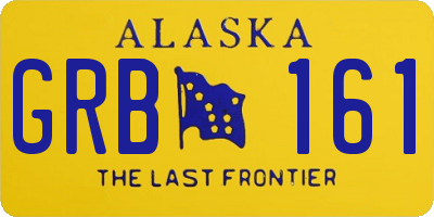 AK license plate GRB161