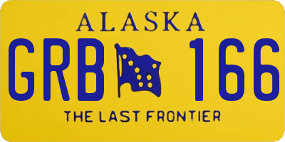 AK license plate GRB166