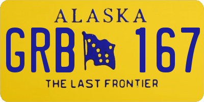 AK license plate GRB167