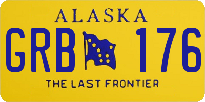 AK license plate GRB176