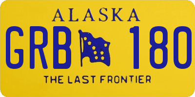 AK license plate GRB180