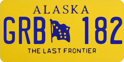 AK license plate GRB182