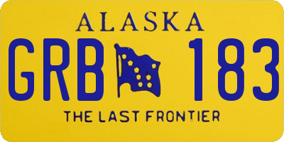 AK license plate GRB183