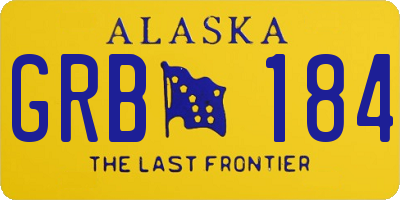 AK license plate GRB184