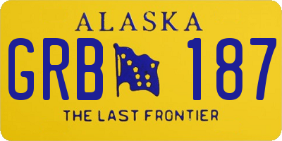 AK license plate GRB187