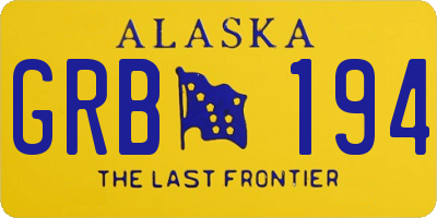 AK license plate GRB194