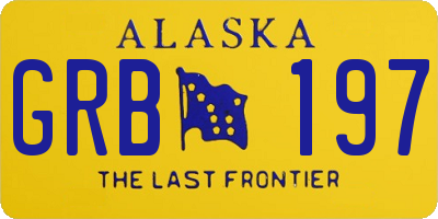 AK license plate GRB197