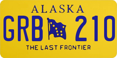 AK license plate GRB210