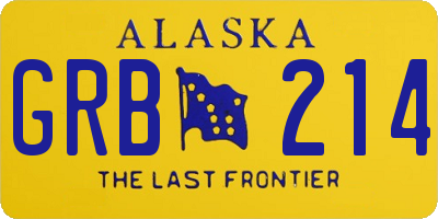AK license plate GRB214