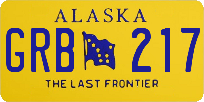 AK license plate GRB217