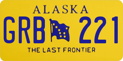 AK license plate GRB221