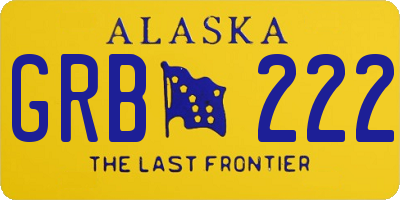 AK license plate GRB222