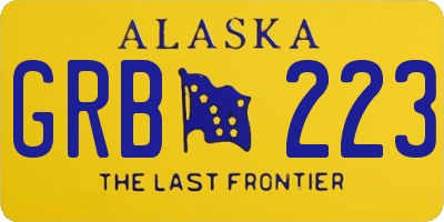 AK license plate GRB223