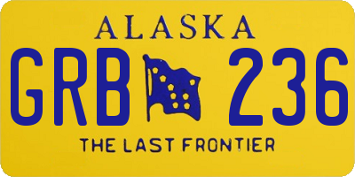 AK license plate GRB236