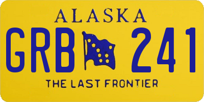 AK license plate GRB241