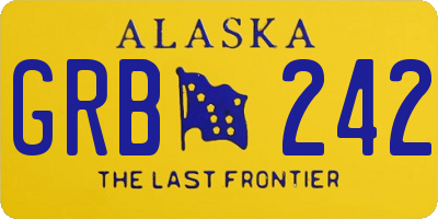 AK license plate GRB242