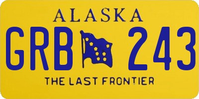 AK license plate GRB243