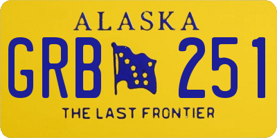 AK license plate GRB251