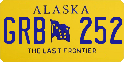 AK license plate GRB252