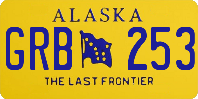 AK license plate GRB253