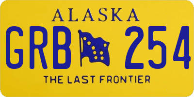 AK license plate GRB254