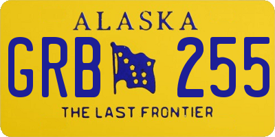 AK license plate GRB255