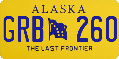 AK license plate GRB260