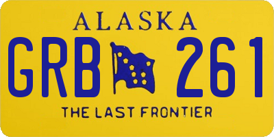 AK license plate GRB261