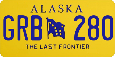 AK license plate GRB280