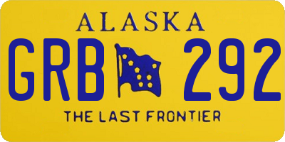 AK license plate GRB292
