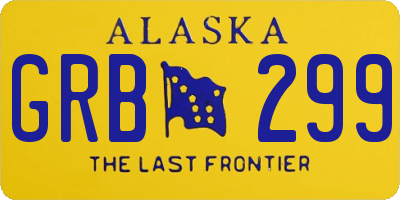AK license plate GRB299
