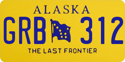 AK license plate GRB312