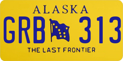 AK license plate GRB313