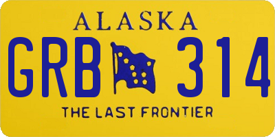 AK license plate GRB314